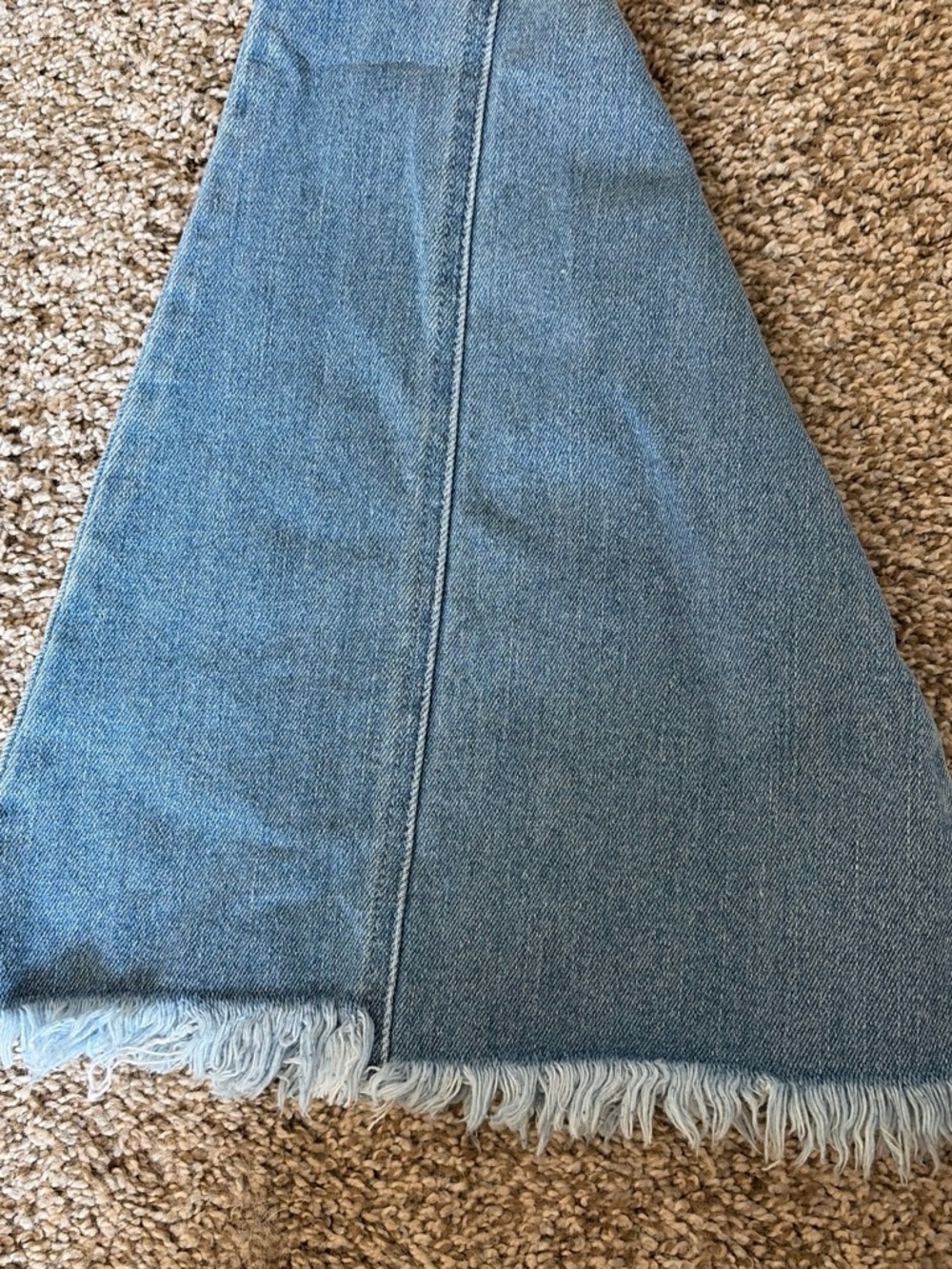 Maurices Light Blue Flared Jeans with Frayed Hem - Picture 3 of 5